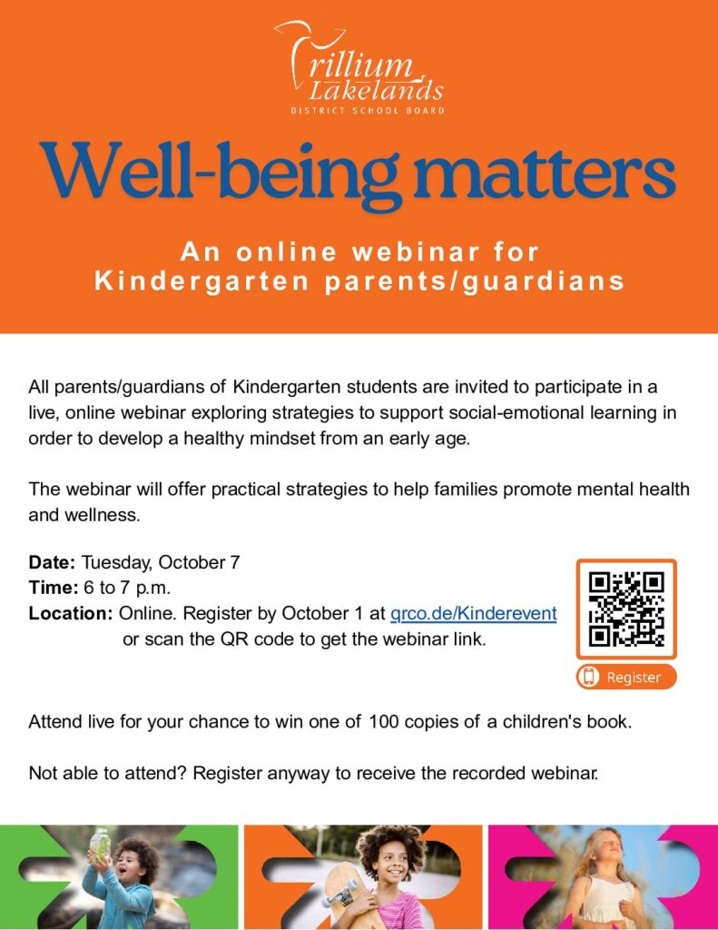 Well-being matters: online webinar for Kindergarten parents/guardians